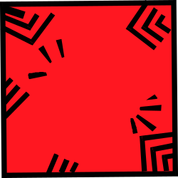 Red Square with Black Squares Clipart - Perfect for Borders and Backgrounds
