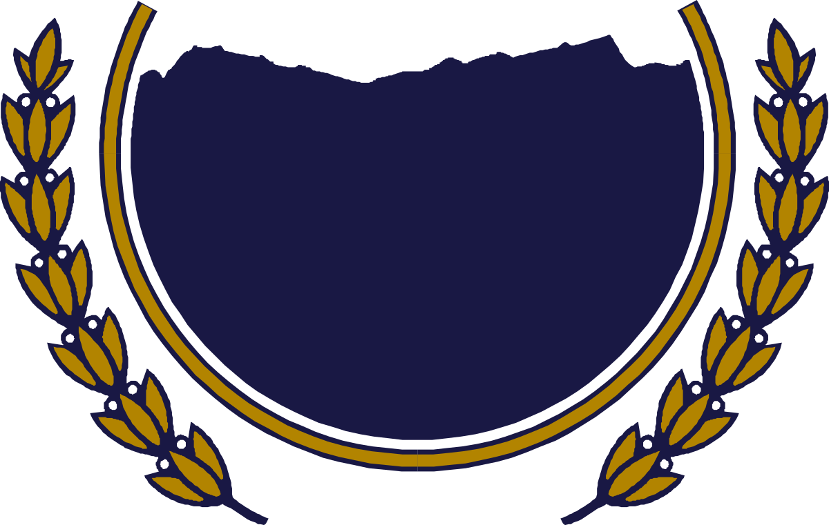 Laurel Wreath Clipart with Blue Background for Elegant Designs
