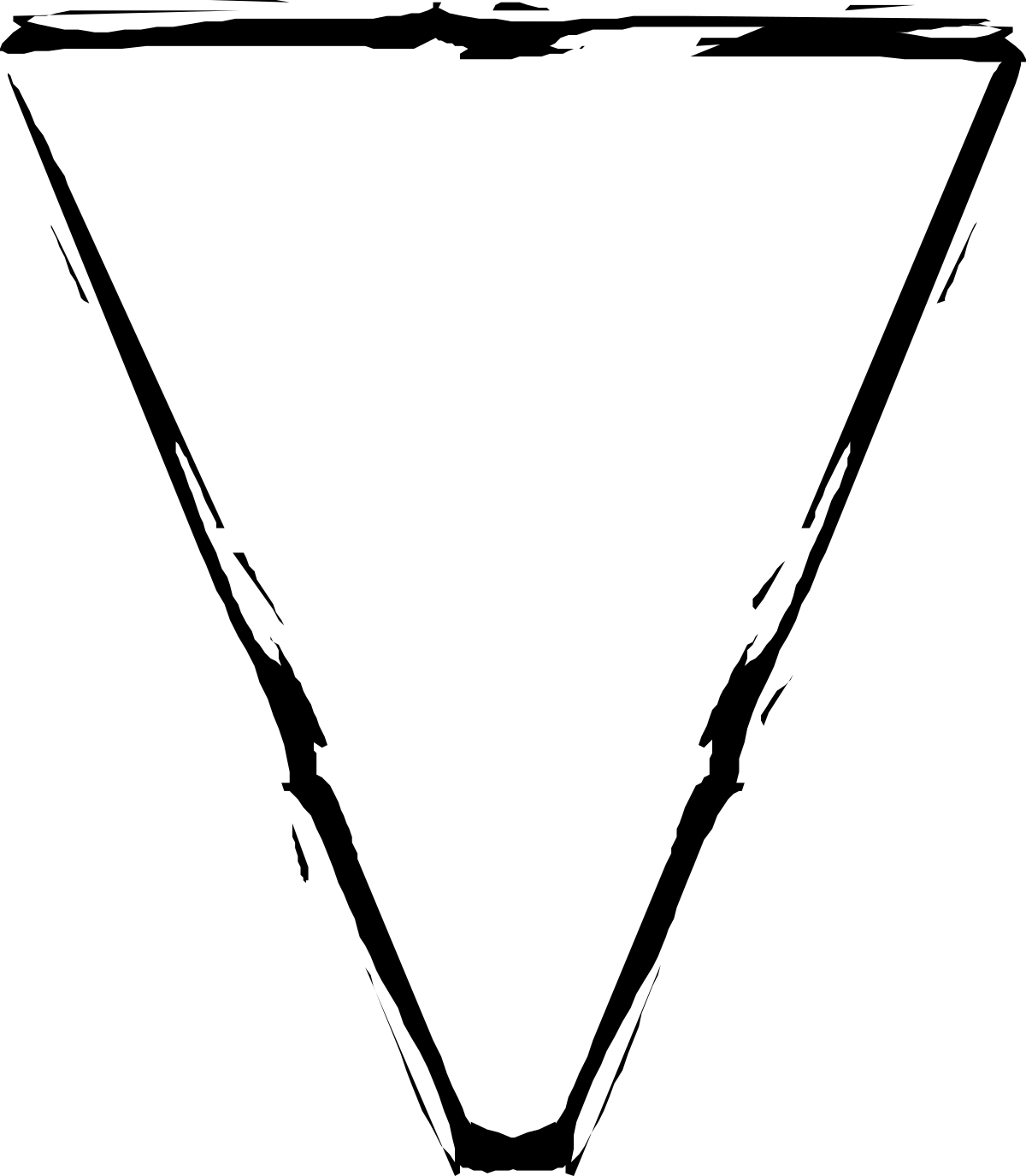 Triangle Outline Clipart - White Borders for Creative Designs
