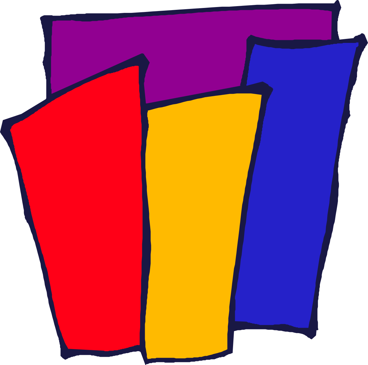 Colorful Paper Pieces Clipart - Creative Borders and Miscellaneous Designs