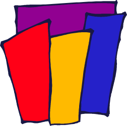 Colorful Paper Pieces Clipart - Creative Borders and Miscellaneous Designs