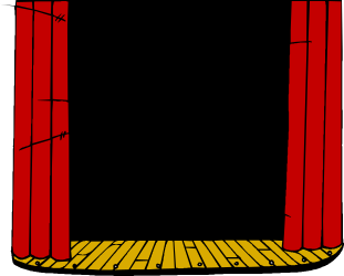 Borders Clipart: Vibrant Red Door on Wooden Floor for Leisure Themes