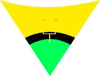 Yellow Triangle with Green Triangle Overlay - Perfect for Leisure Designs
