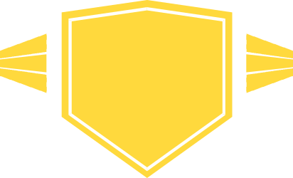 Yellow Shield with Upward Arrows Clipart - Vector Graphic for Creative Projects