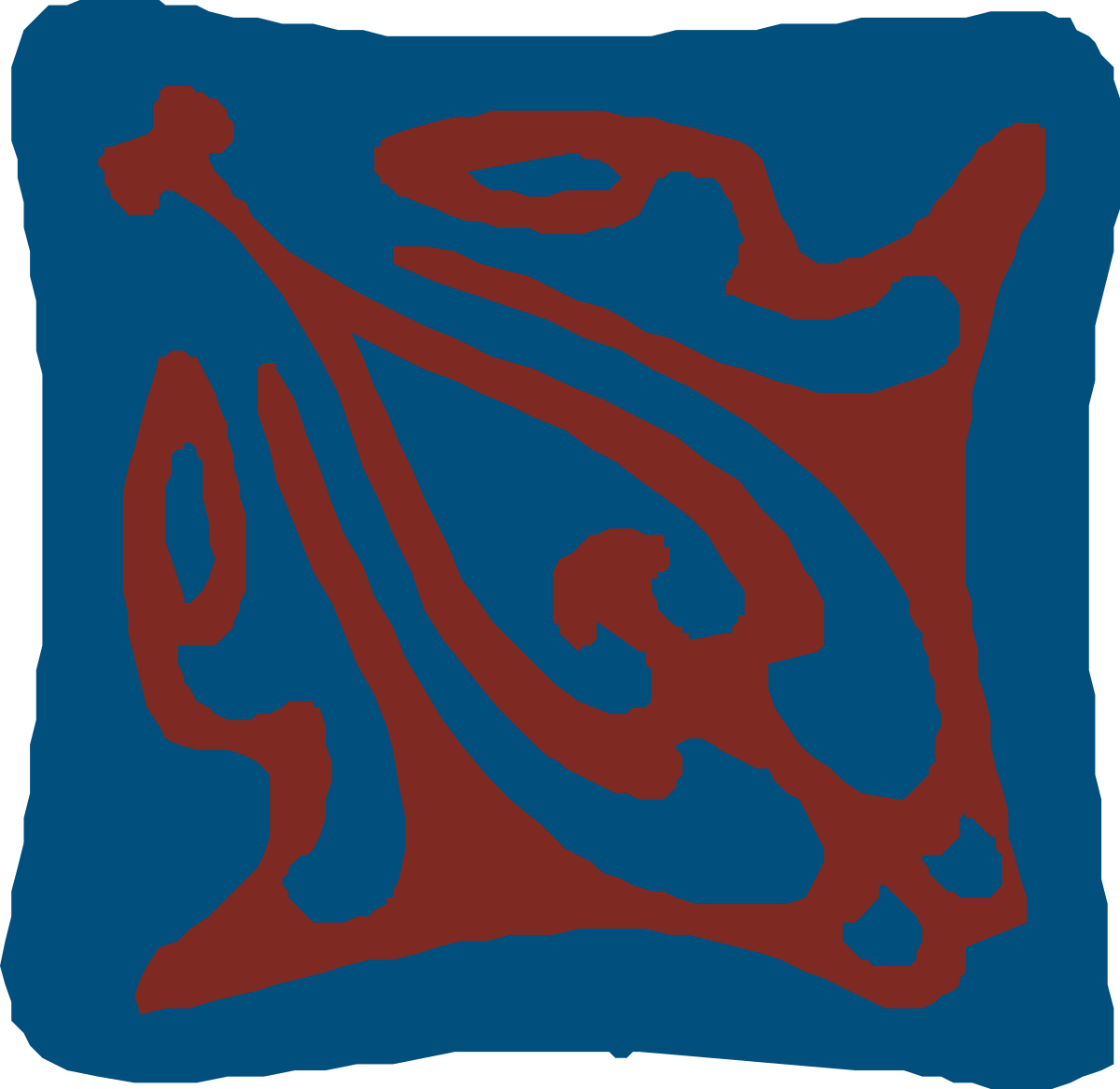a red and blue square with a leaf clip art png transparent Vibrant Red and Blue Square Leaf Clipart for Creative Designs