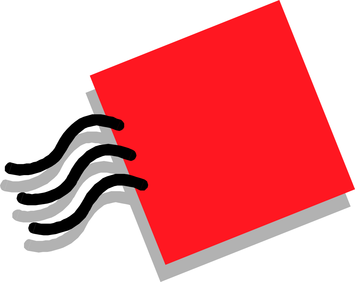 Red Book Clipart on Black Background | Vibrant and Versatile Design
