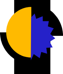 Yellow and Blue Star Circle Clipart for Creative Projects