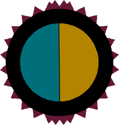 Colorful Sun Clipart with Two Distinct Hues for Creative Designs