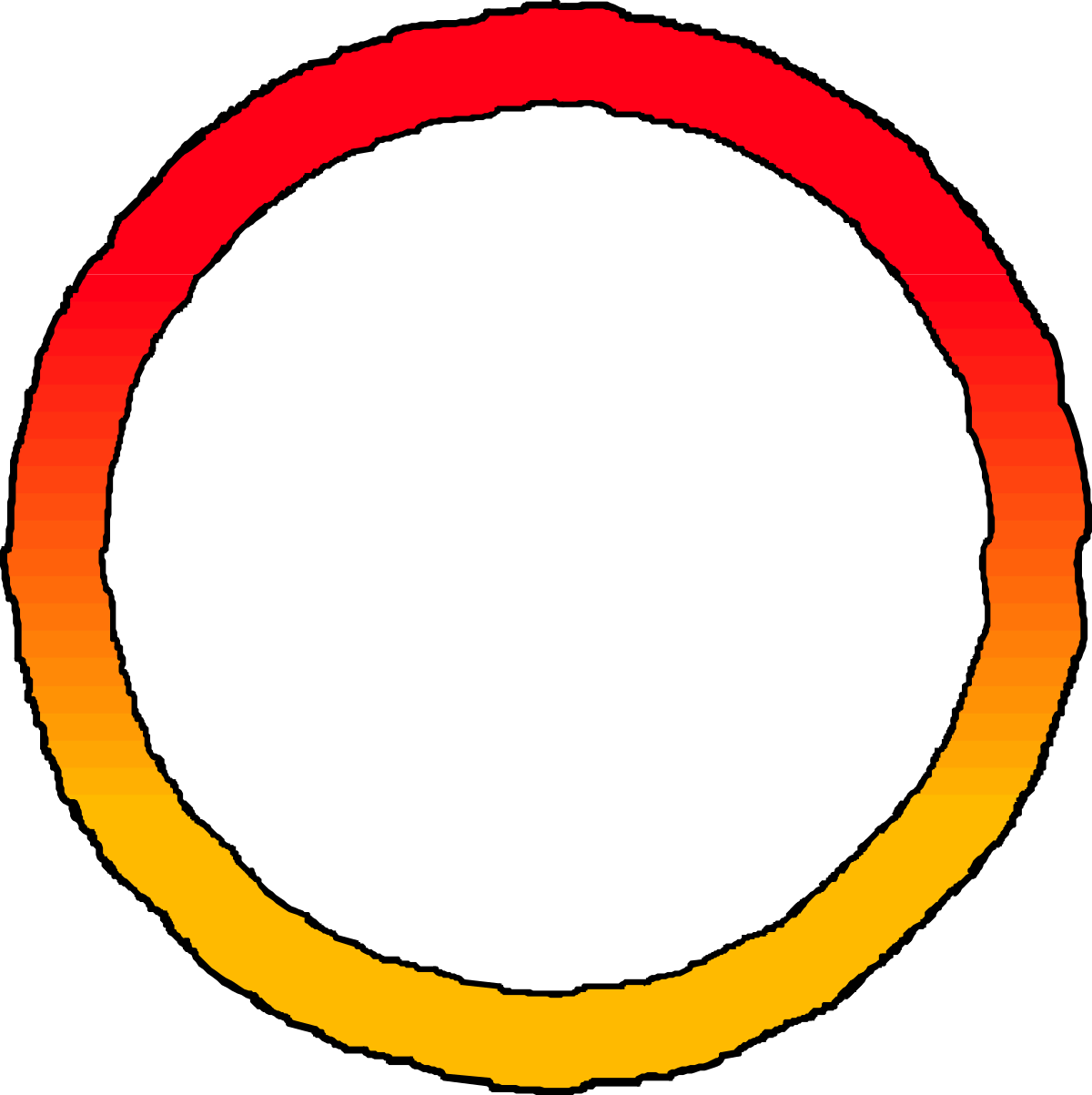 Circle Clipart: Red and Yellow Circular Design for Creative Projects
