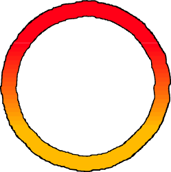 Circle Clipart: Red and Yellow Circular Design for Creative Projects