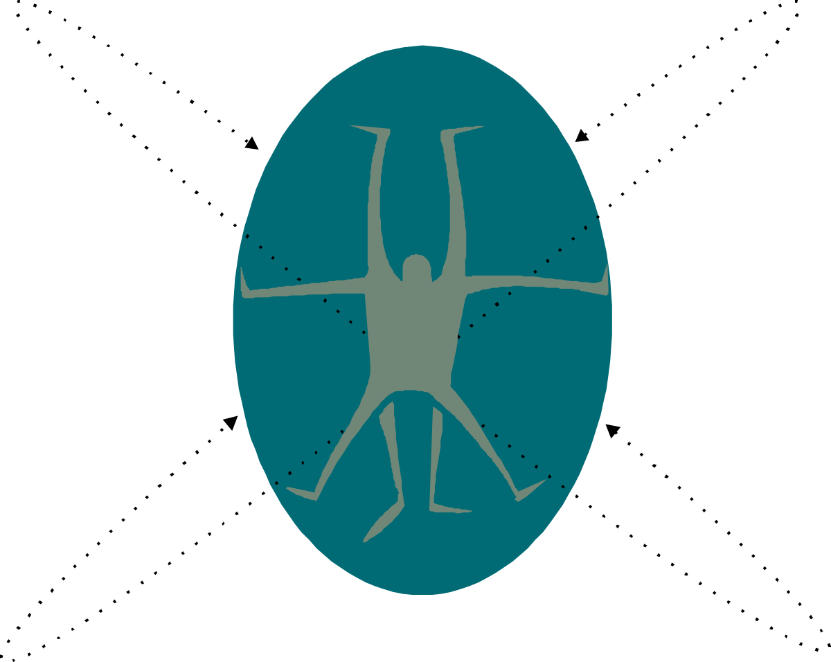 Flying Person Clipart - Dynamic Borders and Creative Design