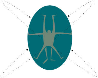 Flying Person Clipart - Dynamic Borders and Creative Design