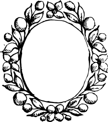 Circle of Hands and Plants - Vibrant Borders Clipart