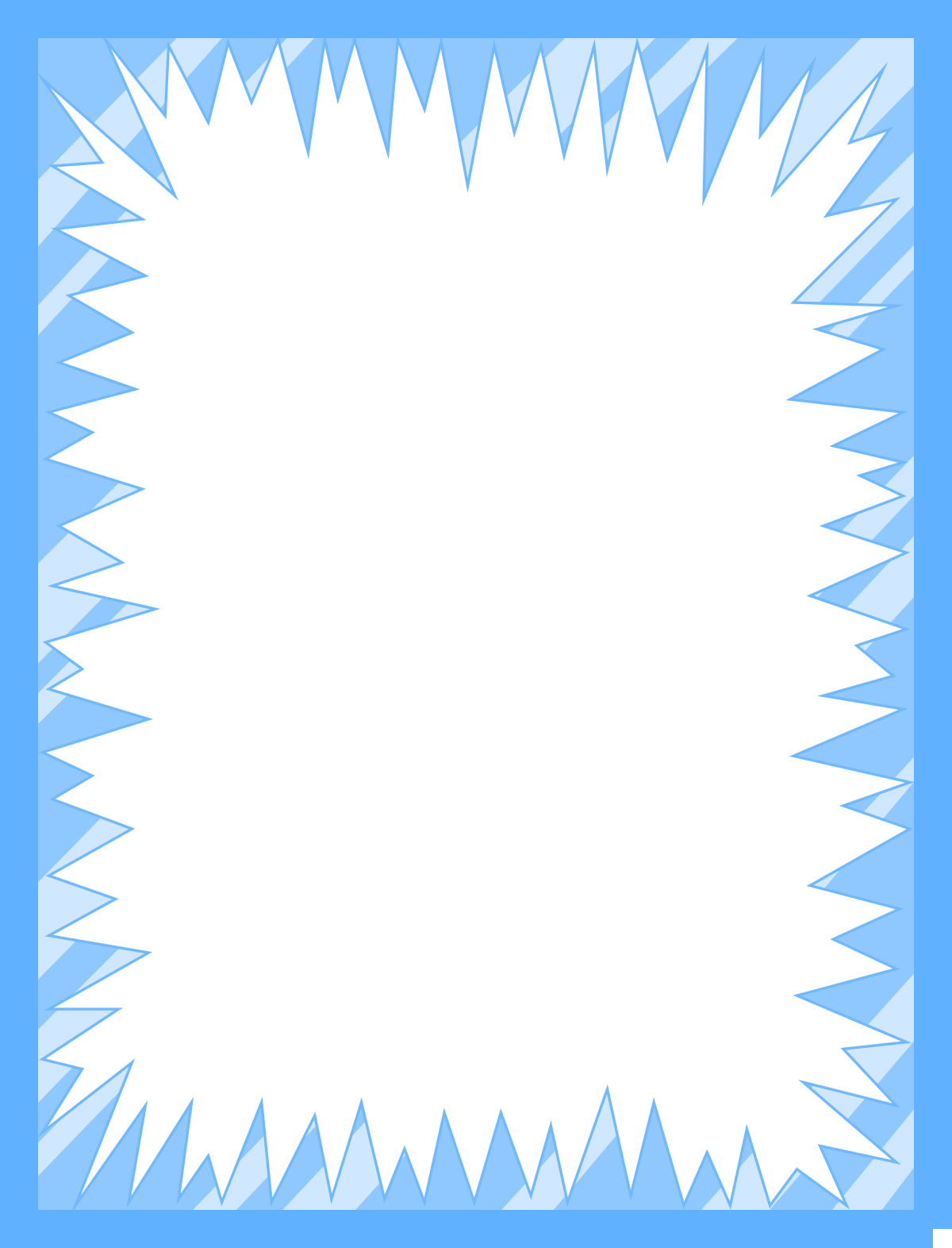 Blue Frame with White Border - Elegant Clipart for Creative Designs