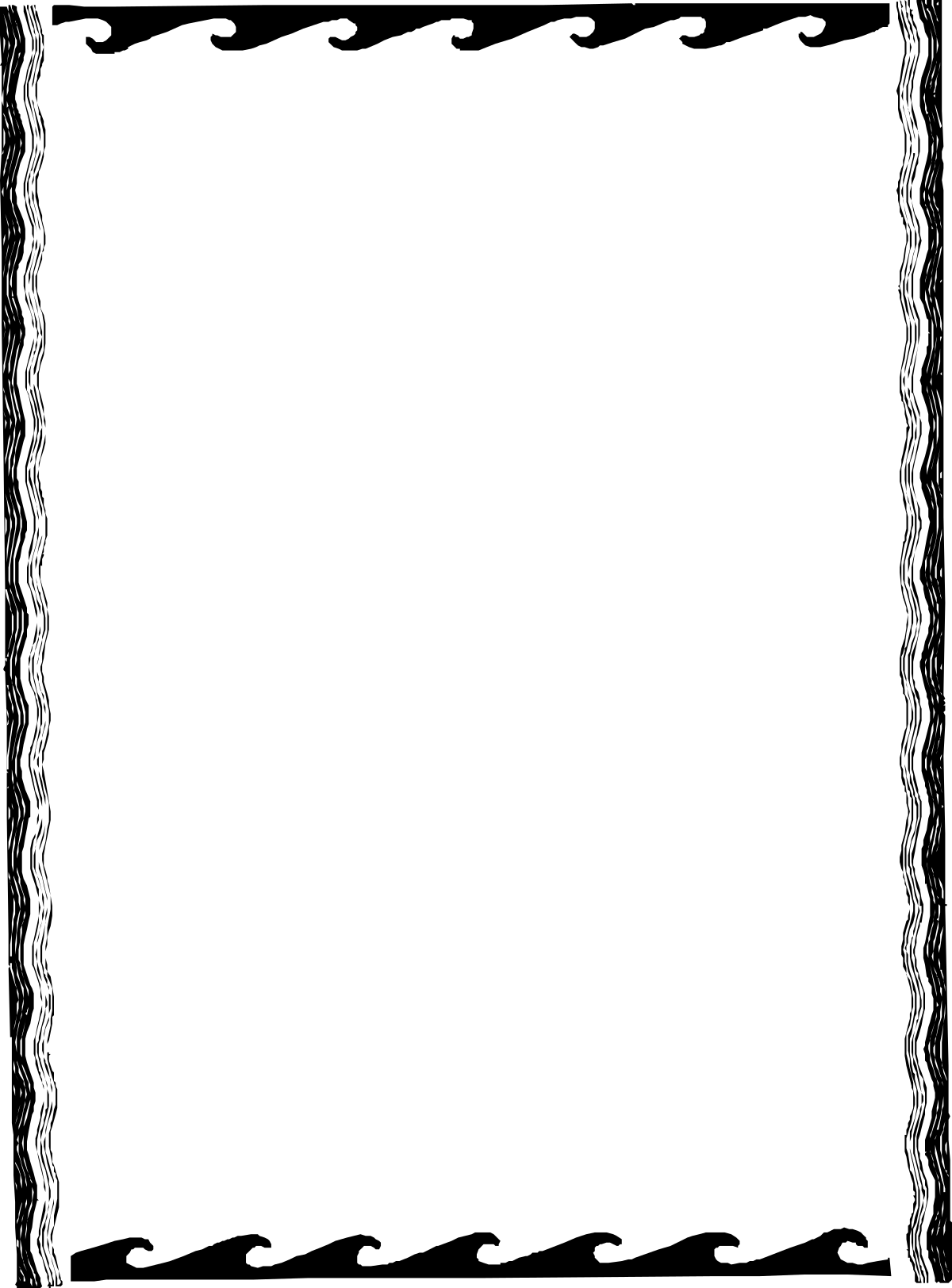 Black and White Decorative Frame Clipart - Elegant Borders for Design