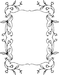 Black and White Leaf Frame Clipart - Elegant Borders for Nature Designs
