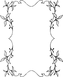 Black and White Butterfly Frame Clipart - Elegant Borders with Plants