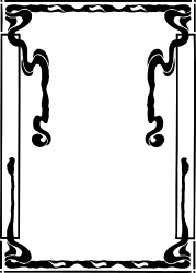 Silhouette Door Clipart - Elegant Black and White Frames and Borders