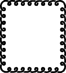 Bearded Man Clipart - Black and White Borders and Frames