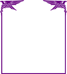 Purple Frame with Wings Clipart - Perfect for Animal Borders
