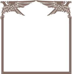 Angel Wings Brown Frame Clipart - Perfect for Animal Themes