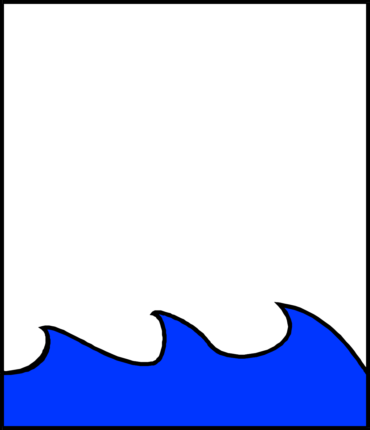 Blue Wave Clipart - Elegant Borders & Bars Design