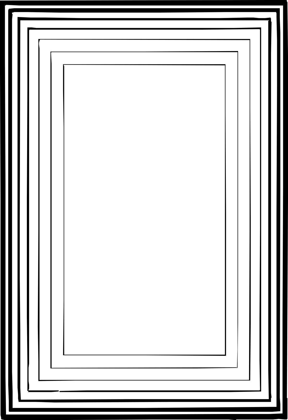 Square Frame with Black Border - Elegant Clipart Design