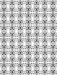 Stylish Black and White Floral Pattern Clipart - Elegant Borders