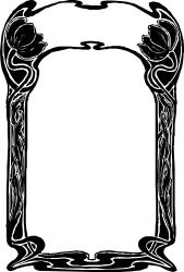 Elegant Black and White Rose Frame Clipart for Creative Designs