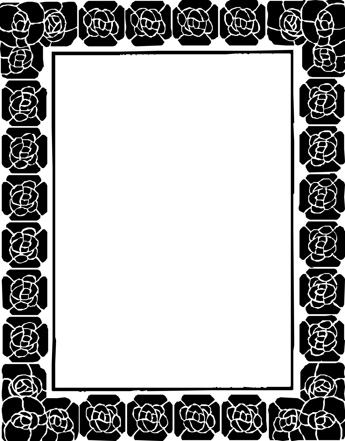 a square white icon clip art png transparent Square White Icon Clipart Featuring Borders and Plants