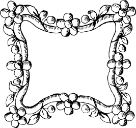 Heart-Themed Black and White Frame Clipart - Perfect for Borders
