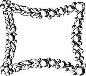 Black and White Floral Frame Clipart - Elegant Borders with Plants
