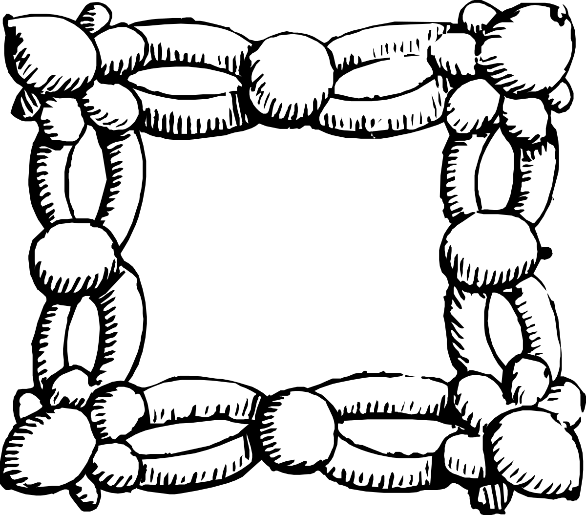 White Background Frame Clipart - Versatile Borders for Creative Designs