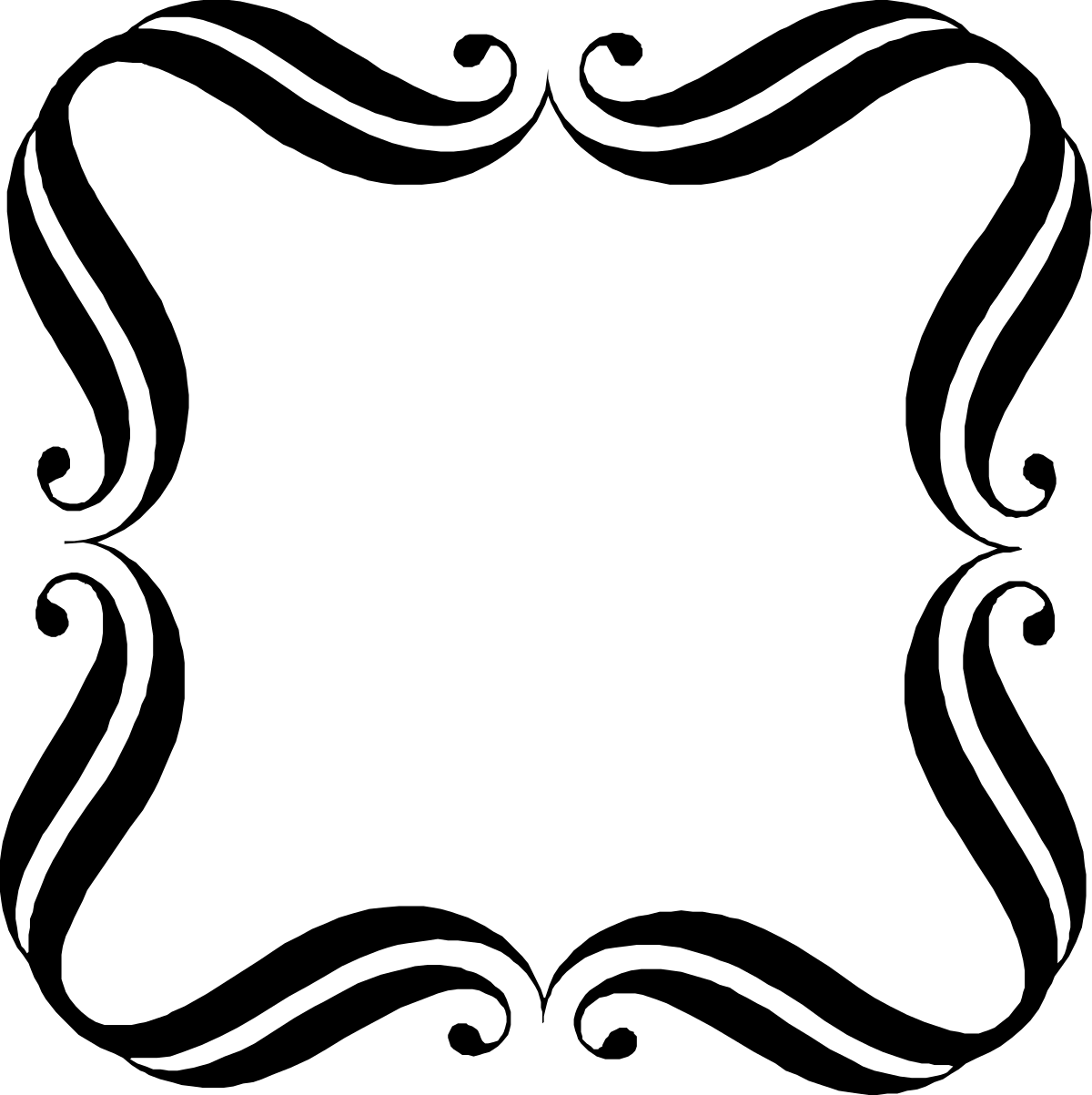 White Star Shape Clipart - Versatile Borders and Miscellaneous Designs
