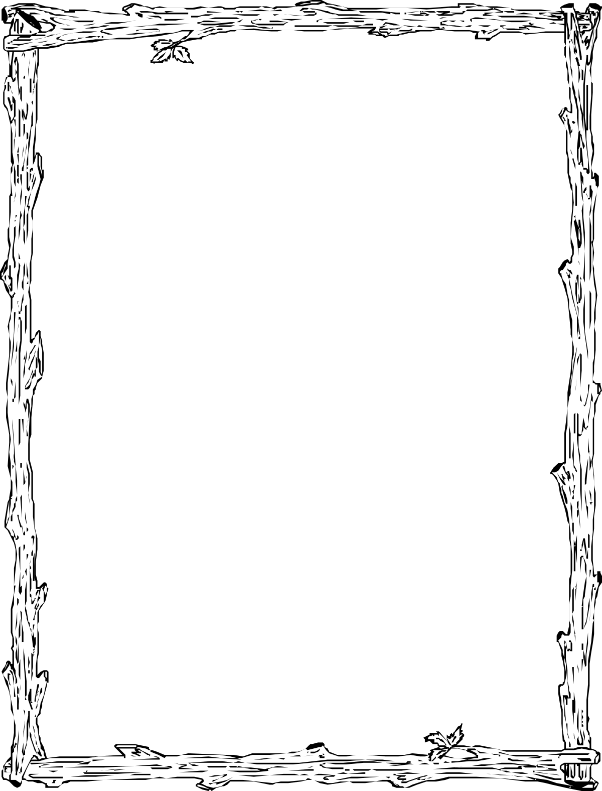 Black and White Border Clipart: Elegant Plant Designs for Creative Projects