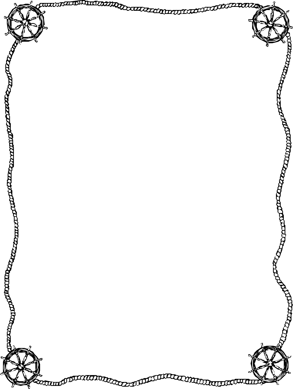 Blank Paper with Black Border Clipart - Versatile and Elegant Design