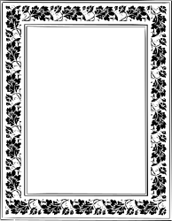 Square Frame with Plants - Elegant Border Clipart