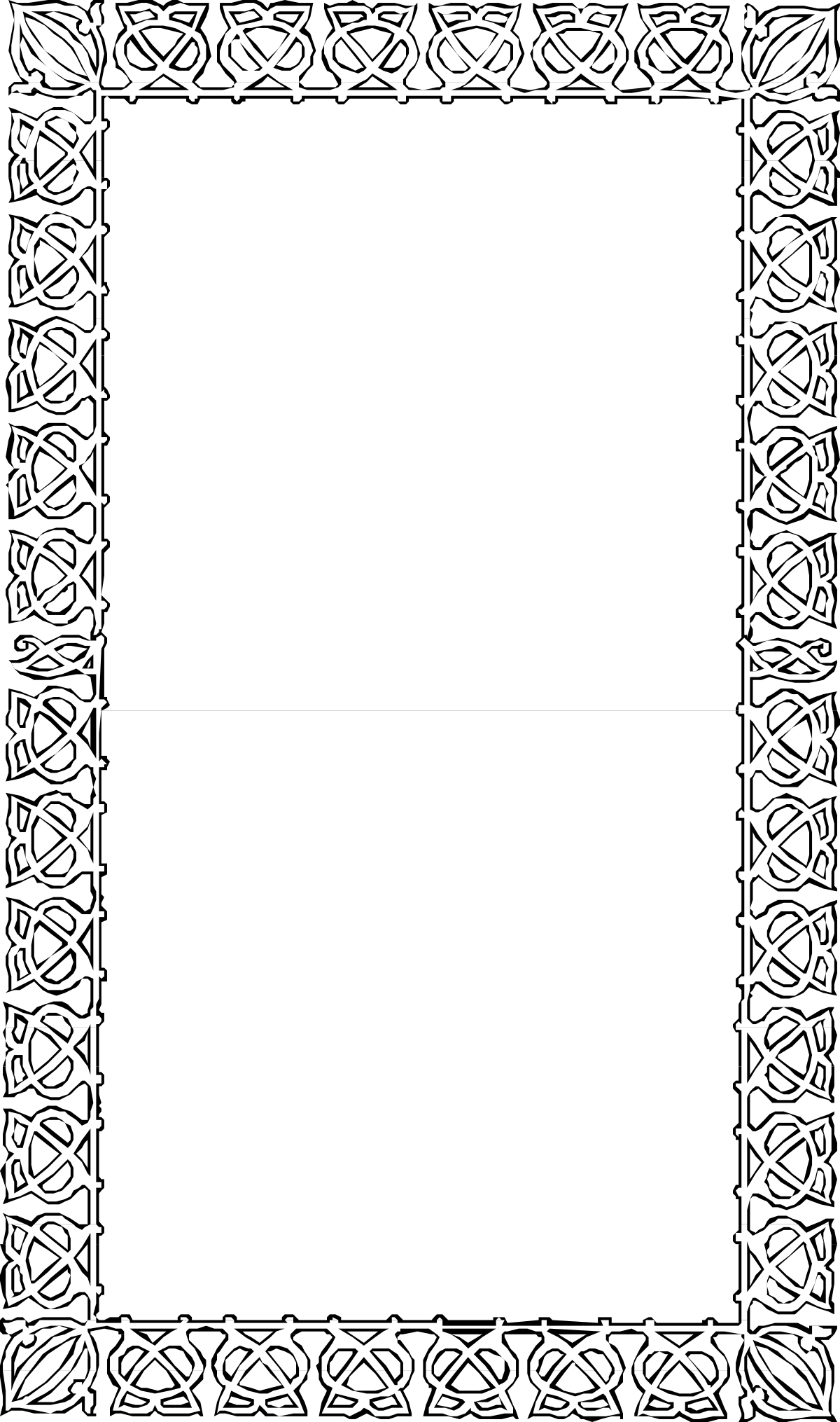 a black and white celtic border with a square border clip art png transparent Celtic Border Design: Elegant Black and White Square Clipart