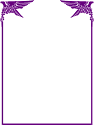 Purple Frame with Wings Clipart - Perfect for Animal Themed Designs