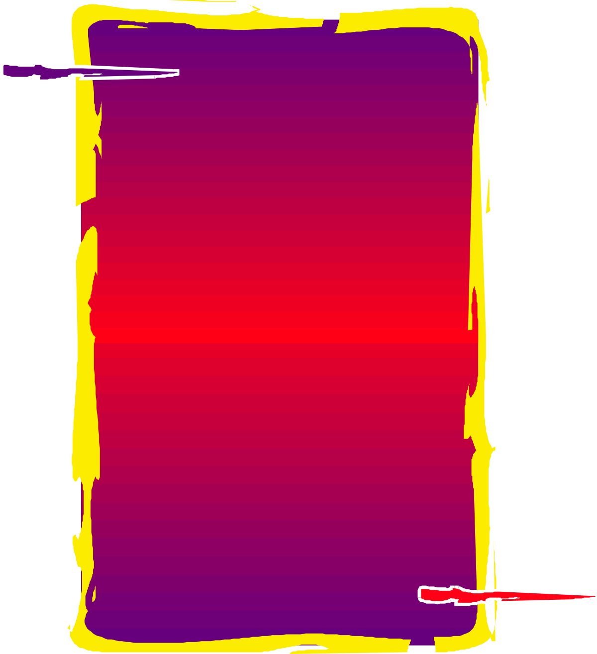 Red and Yellow Square Clipart with Bold Stroke - Versatile Borders and Frames