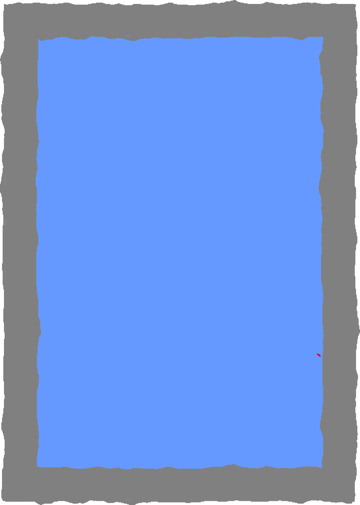 Blue Square with Red Dot - Stylish Borders and Frames Clipart
