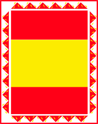 Spain Flag Square Frame Clipart - Elegant Borders for Creative Designs