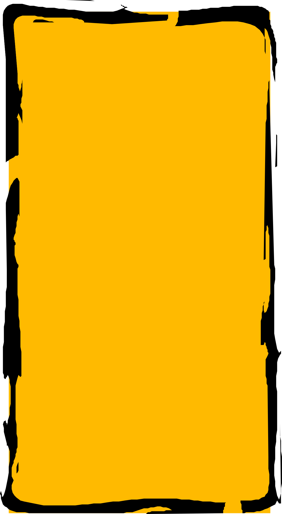 Yellow Square with Black Border Clipart - Versatile Frame Design