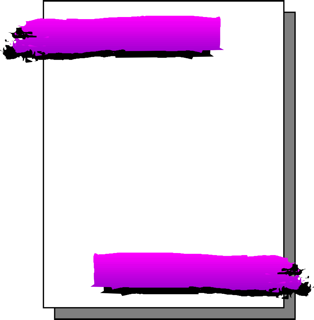 Purple Frame with White Background Clipart - Elegant Borders for Design