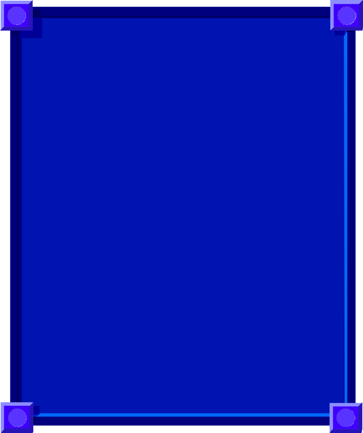 Blue Square Frame Clipart with Elegant Borders for Business Use