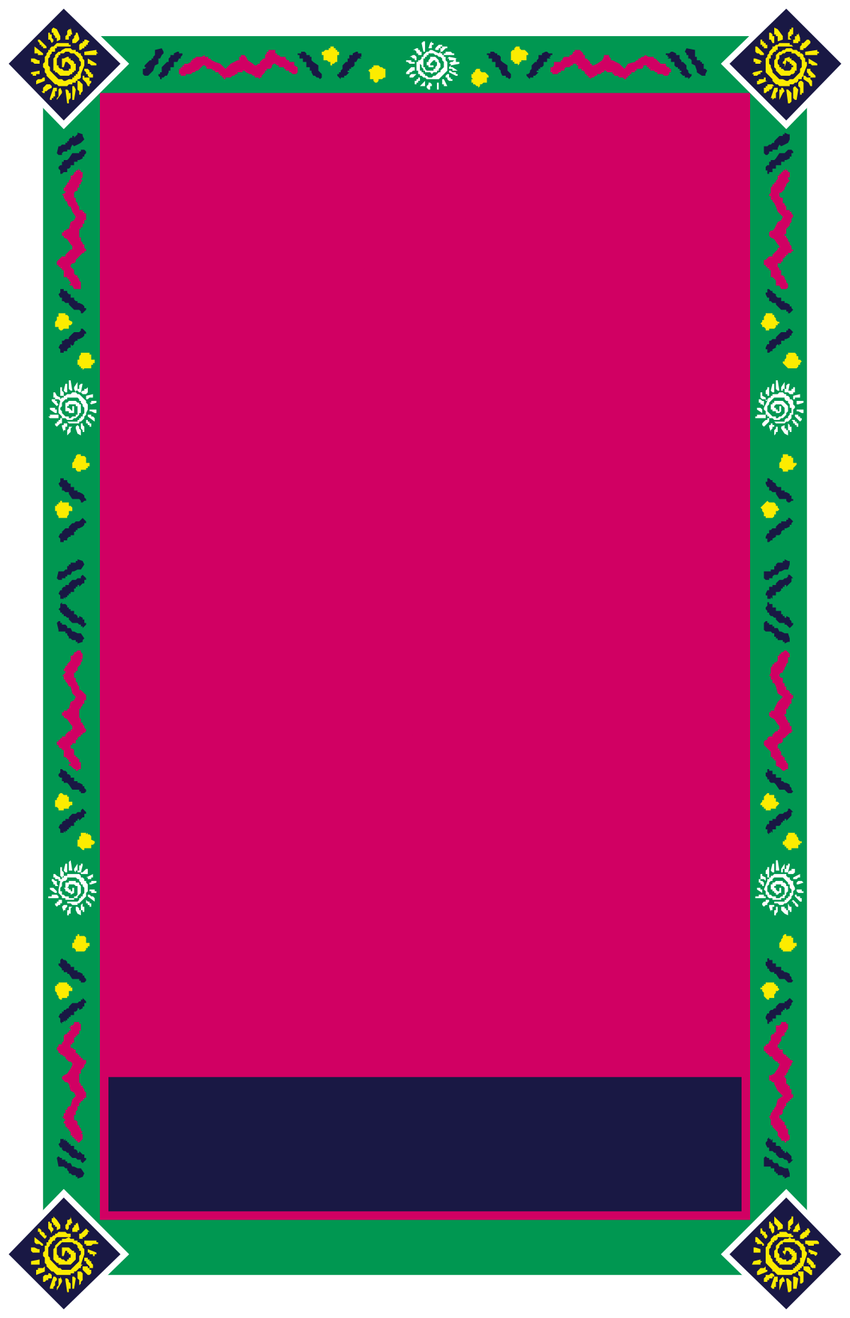 a pink and green border with a border border clip art png transparent Pink and Green Decorative Border Clipart for Creative Projects