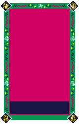 Pink and Green Decorative Border Clipart for Creative Projects