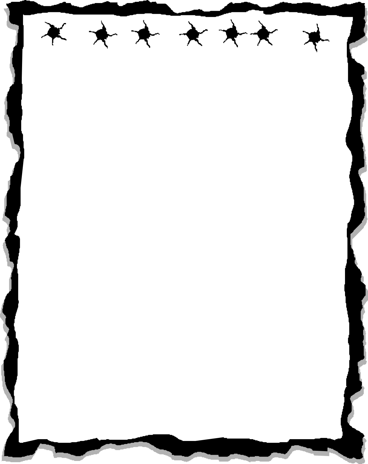 Blank Paper with Stars Clipart - Versatile Decorative Background