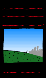 Cityscape with Red Line Clipart - Business Borders Design