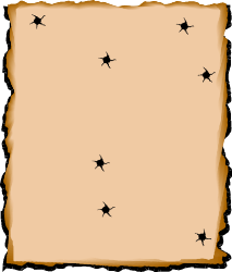 Starry Scroll Clipart with Decorative Borders